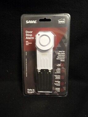 SABRE White Door Stop Alarm - Portable Home Security Stopper